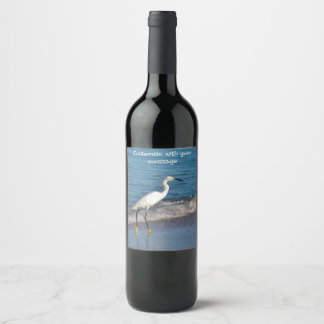 Étiquette de vin Oiseau sur le rivage