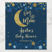 Étiquette de vin pailletée or pour Baby Shower Ove (Étiquettes simples)