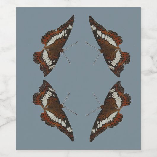 étiquette de vin papillon (Étiquettes simples)