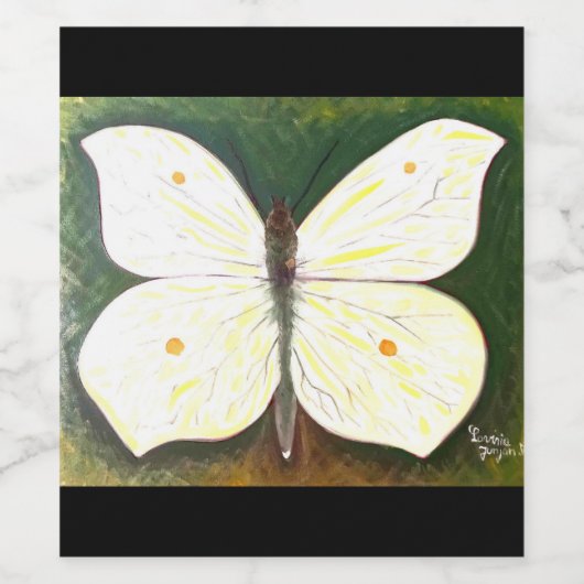 Étiquette de vin papillon (Étiquettes simples)