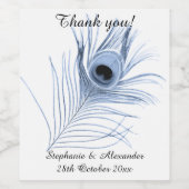 ÉTIQUETTE DE VIN PEACOCK BLANC PERSONNALISÉ (Étiquettes simples)