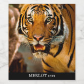 Étiquette de vin personnalisé Tiger Mockup (Étiquettes simples)