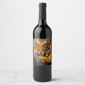 Étiquette de vin personnalisé Tiger Mockup (Devant)