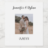 Étiquette de vin personnalisée avec photo (Étiquettes simples)