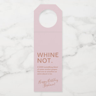 Étiquette de vin personnalisée Rose Gold Rose Fête
