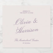 Étiquette de vin pétillant de mariage calligraphiq (Étiquettes simples)