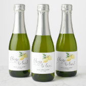Étiquette de vin pétillant Fête des mariées citron (Bouteilles)