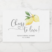 Étiquette de vin pétillant Fête des mariées citron (Étiquettes simples)