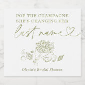 Étiquette de vin pétillant frais hors du marché nu (Étiquettes simples)