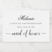 Étiquette de vin pétillant pour demande de témoin (Étiquettes simples)