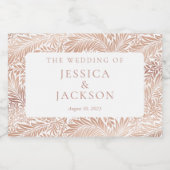 Étiquette de vin pétillant rose gold florale éléga (Étiquettes simples)