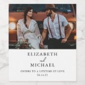 Étiquette de vin photo personnalisé Étiquette de v (Étiquettes simples)