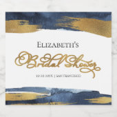 Étiquette de vin pour Baby Shower | Aquarelle Abst (Étiquettes simples)