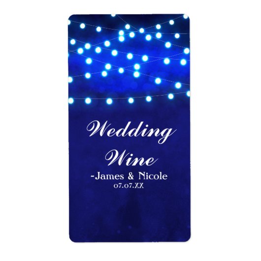 Étiquette de vin pour fête de mariage rustique ave (Devant)