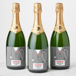 Étiquette de vin pour la fête de remise de diplôme