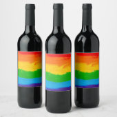 Étiquette de vin Rainbow Pride – Autocollant de bo (Bouteilles)