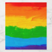 Étiquette de vin Rainbow Pride – Autocollant de bo (Étiquettes simples)
