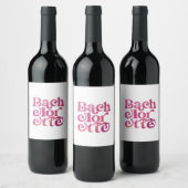 Étiquette de vin Retro Bachelorette (Bouteilles)