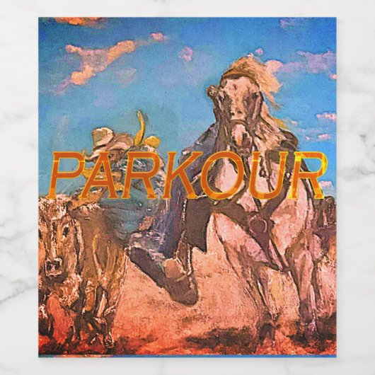 Étiquette de vin Rodeo (Étiquettes simples)