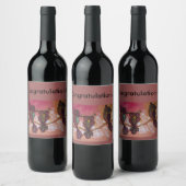 étiquette de vin rose de trois hiboux (Bouteilles)