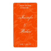 Étiquette de vin Rose orange (Devant)