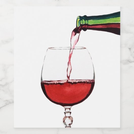 Étiquette de vin rouge (Étiquettes simples)