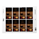 Étiquette de vin rouge (Feuille entière)