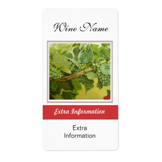 Étiquette de vin rouge (Devant)