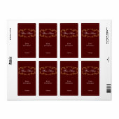 Étiquette de vin rouge classique (Feuille entière)