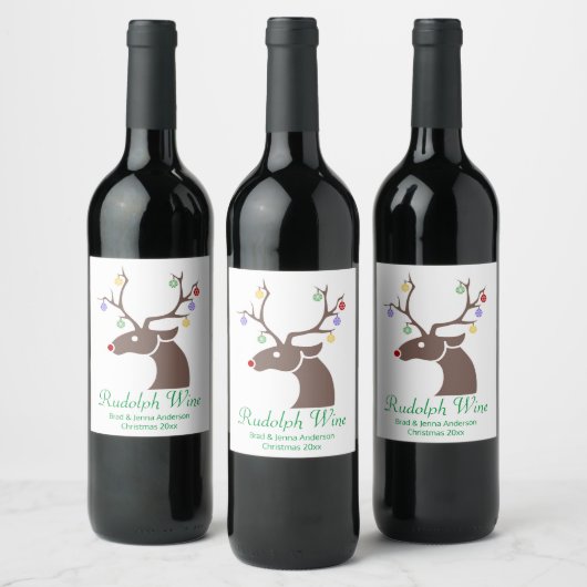 Étiquette de vin Rudolph (Bouteilles)