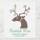 Étiquette de vin Rudolph (Étiquettes simples)