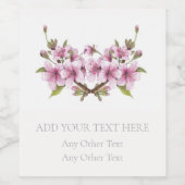 Étiquette DE VIN : SAKURA CHERRY BLOSSOM : PERSONN (Étiquettes simples)