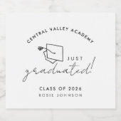 Étiquette de vin simple pour une fête de remise de (Étiquettes simples)