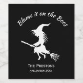 Étiquette de vin Sorcière des Boos (Étiquettes simples)