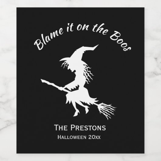 Étiquette de vin Sorcière des Boos (Étiquettes simples)