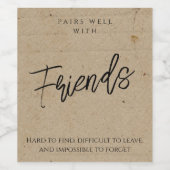 Étiquette de vin sur mesure pour amis (Étiquettes simples)