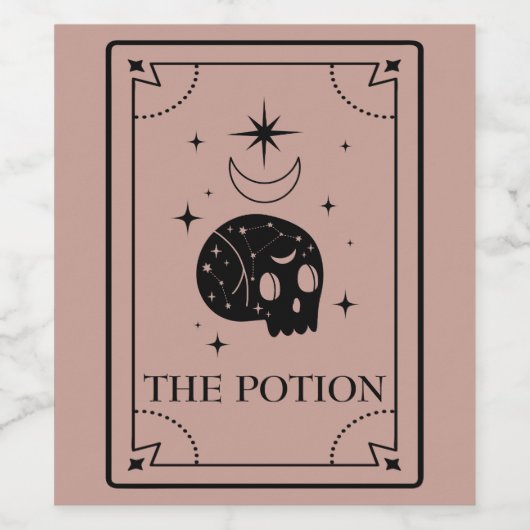 Étiquette de vin Tarot Mystique Fortune (Étiquettes simples)