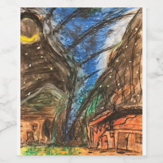 Étiquette de vin Tornado Rage (Étiquettes simples)