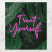 Étiquette de vin Traitez-vous-même Neon Tropical (Étiquettes simples)