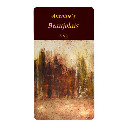 Étiquette de vin urbain éclairé (Devant)