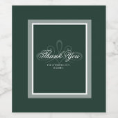 Étiquette de vin vert émeraude et blanc (Étiquettes simples)