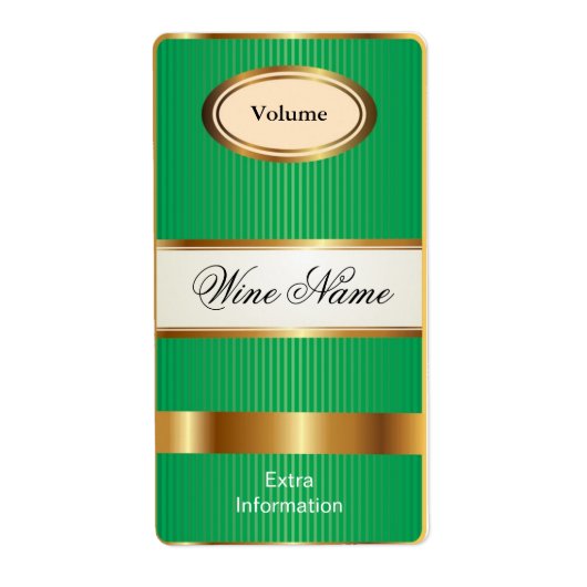 Étiquette de vin vert Top Shelf (Devant)