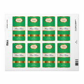 Étiquette de vin vert Top Shelf (Feuille entière)