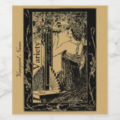 Étiquette de vin vintage Art Nouveau Modèle (Étiquettes simples)