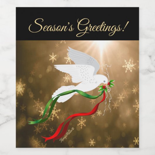 Étiquette de vin White Dove (Étiquettes simples)