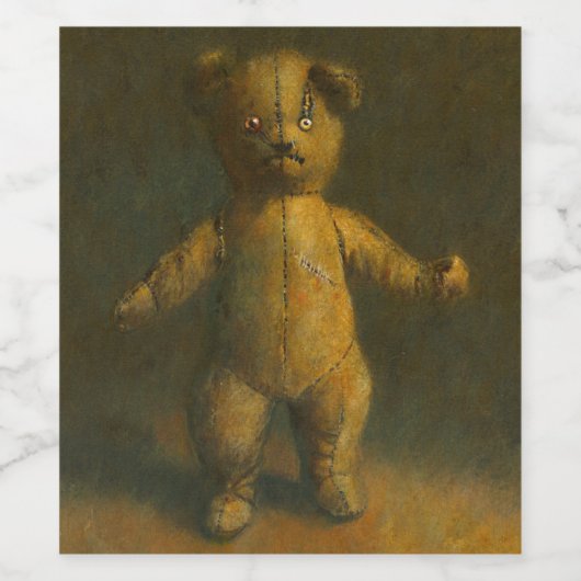 Étiquette de vin Zombie Ted (Étiquettes simples)