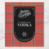 Étiquette de Vins de Vacances Vodka (Étiquettes simples)