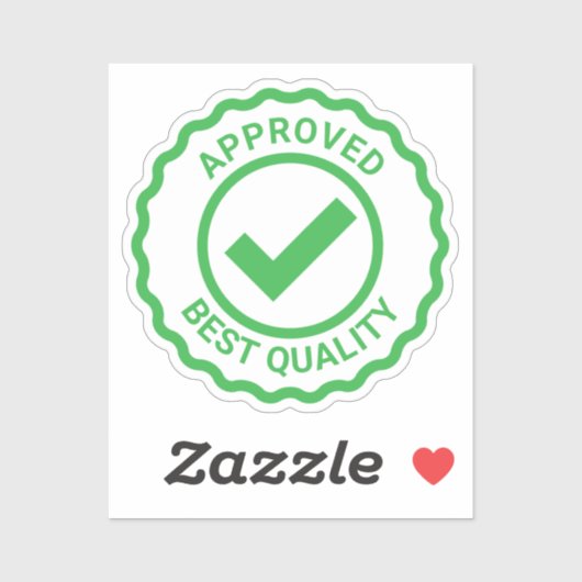 Étiquette de vinyle avec coche (Feuille)