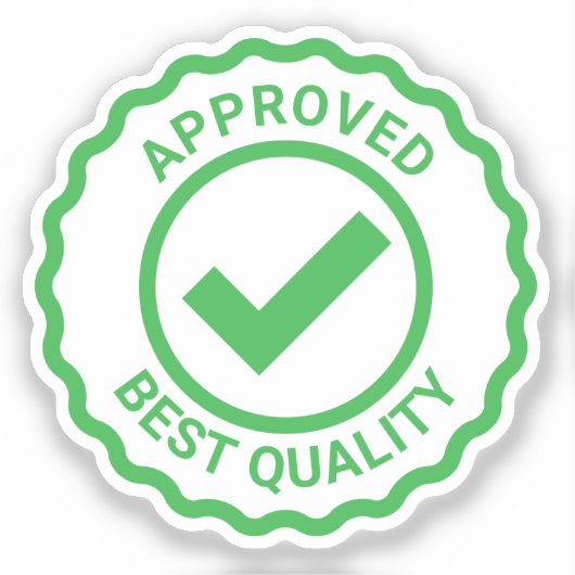 Étiquette de vinyle avec coche (Recto)