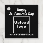 Étiquette de voeux Business Saint Patrick sur Blac (Devant)